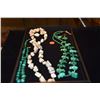 Image 1 : MALACHITE "WHITE TURQUOISE" NECKLACES (3 PCS)
