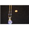 Image 1 : LAPIS LAZULI PENDANT W/14K CHAIN & 18K BAIL CAP (25.5 GTW)
