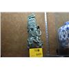 Image 1 : JADE COVERED JAR W/STAND, HIGH RELIEF WATER DRAGONS & PHOENIX W/ORIGINAL BOX (14 1/2")