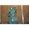 Image 6 : JADE COVERED JAR W/STAND, HIGH RELIEF WATER DRAGONS & PHOENIX W/ORIGINAL BOX (14 1/2")