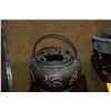 Image 4 : JAPANESE BRONZE BRAZIER W/PIERCED COVER & HANDLE, EDO PERIOD 1603-1868 & JAPANESE BRONZE INCENSE BUR