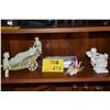 Image 1 : COLLECTION OF PORCELAIN FIGURES & PORCELAIN PLACECARD HOLDERS (11 PCS)