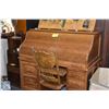 Image 1 : OAK ROLL TOP DESK W/CHAIR