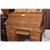 Image 2 : OAK ROLL TOP DESK W/CHAIR