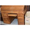 Image 3 : OAK ROLL TOP DESK W/CHAIR