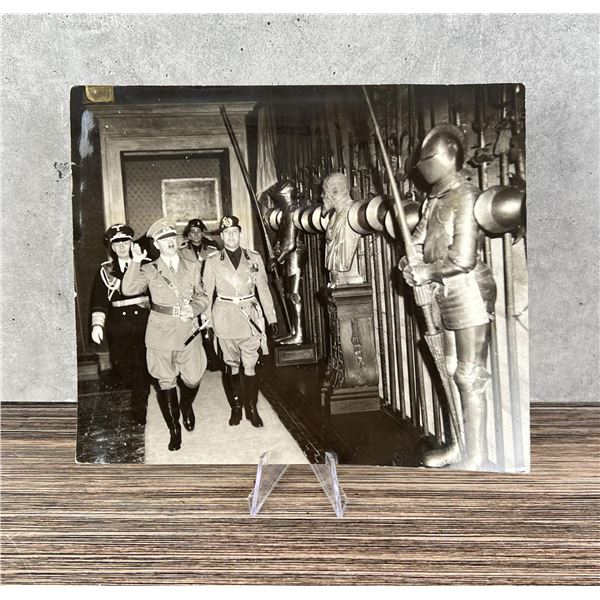 Adolf Hitler & Von Ribbentrop Visit To Italy Photo