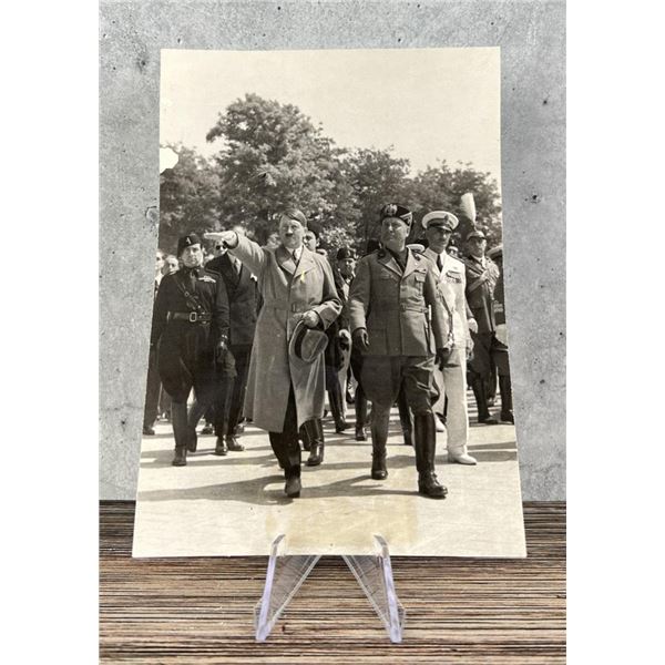 Adolf Hitler & Mussolini During Italy Visit Photo