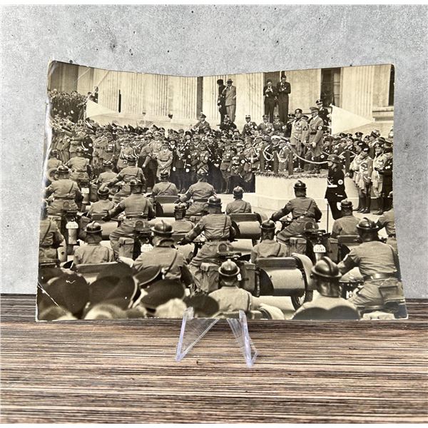 Hitler & Mussolini Review Motorcycle Troops Photo