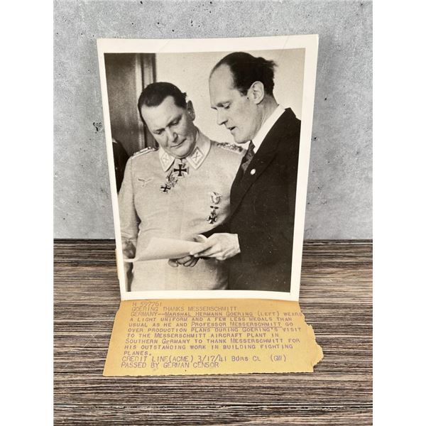 1941 Goering & Messerschmitt Meeting Photo