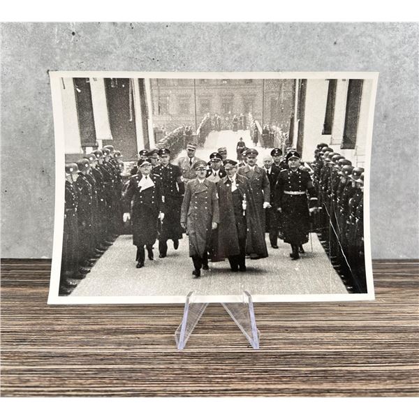 Adolf Hitler & Aides On Parade Photo