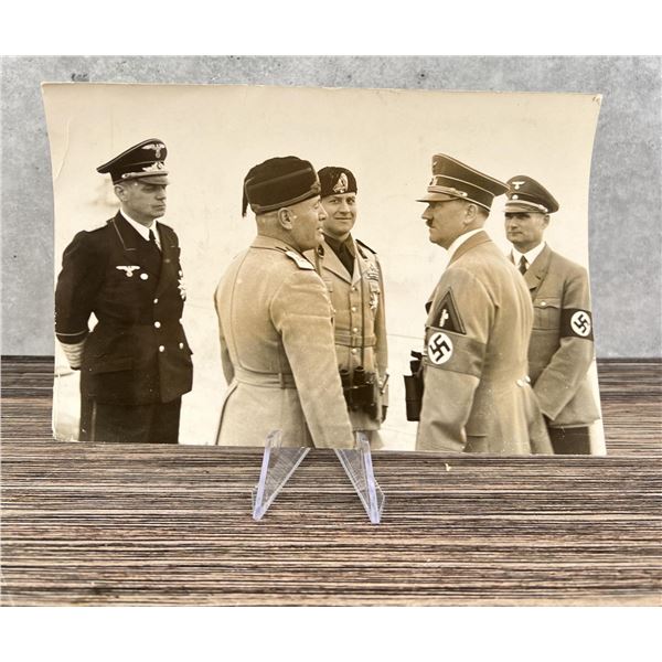 Adolf Hitler & Mussolini Meeting Photo