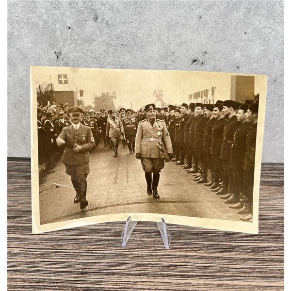 Hitler & Mussolini Review Troops In Berlin Photo