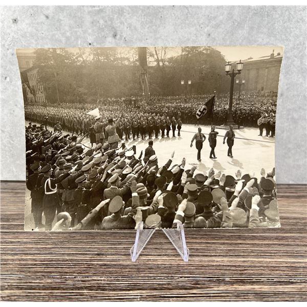 Hitler & Mussolini Review Troops In Munich Photo