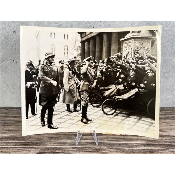 1936 Hitler Salutes Wounded Veterans Berlin Photo