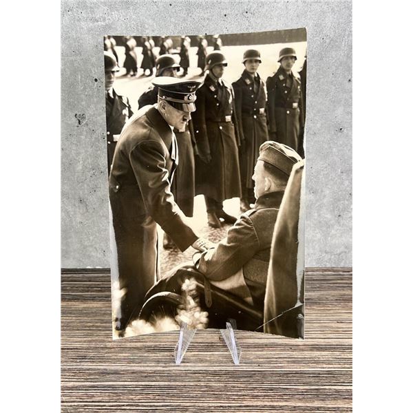 Hitler Greets Wounded Soldier War Memorial Photo