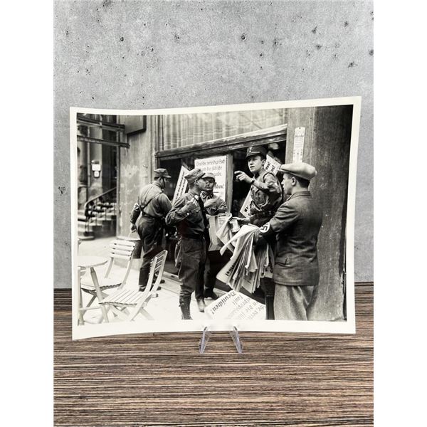 Hanging Anti Jewish Propaganda Banners Photo