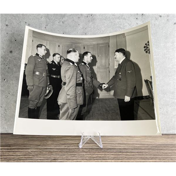 Hitler Greeting Knight's Cross Holders Photo