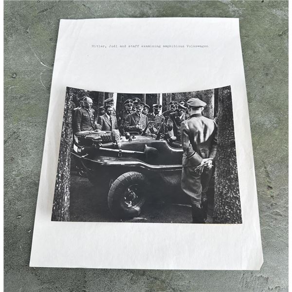 Hitler Examining Amphibious Volkswagen Photo