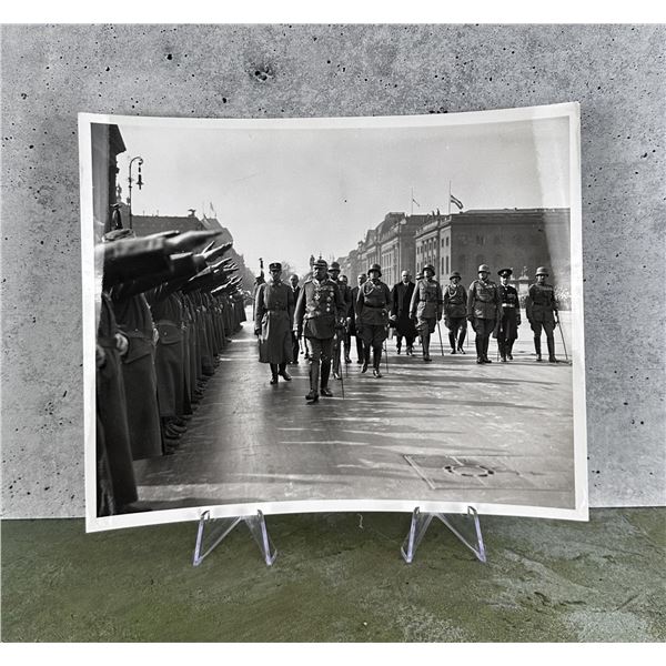 Paul von Hindenburg Saluted By German Troops Photo