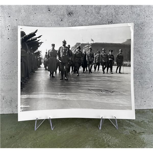 Paul von Hindenburg Saluted By German Troops Photo
