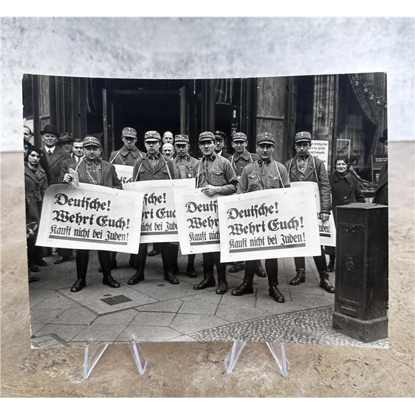 1933 Demonstration Against Jewish Businesses Photo
