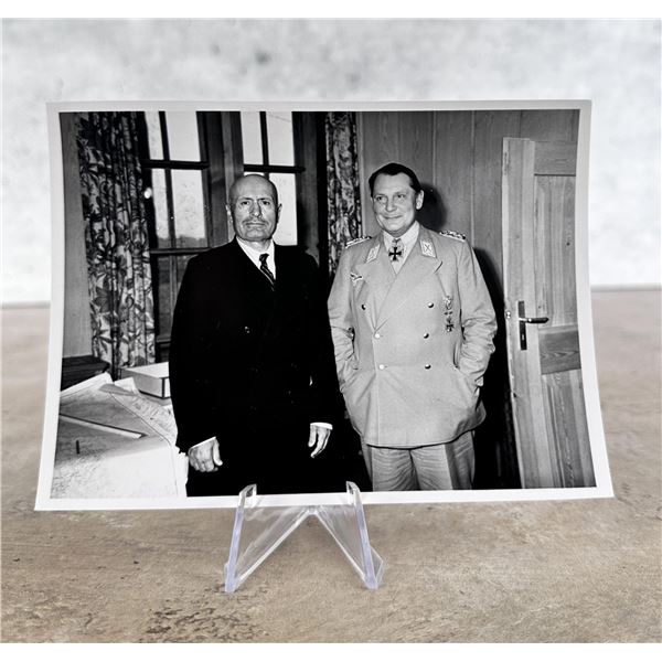 Hermann Goering & Benito Mussolini Photo