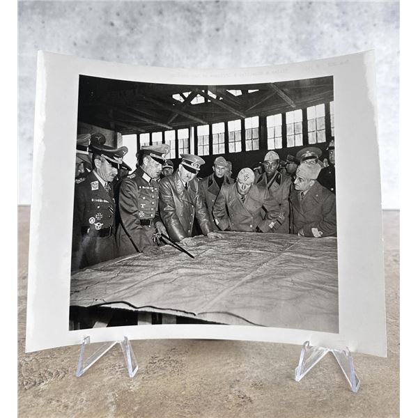 Hitler & Mussolini Inspect Battle Map Photo