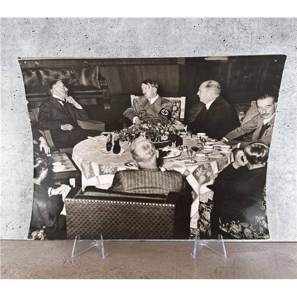 Adolf Hitler & Neville Chamberlain Meeting Photo
