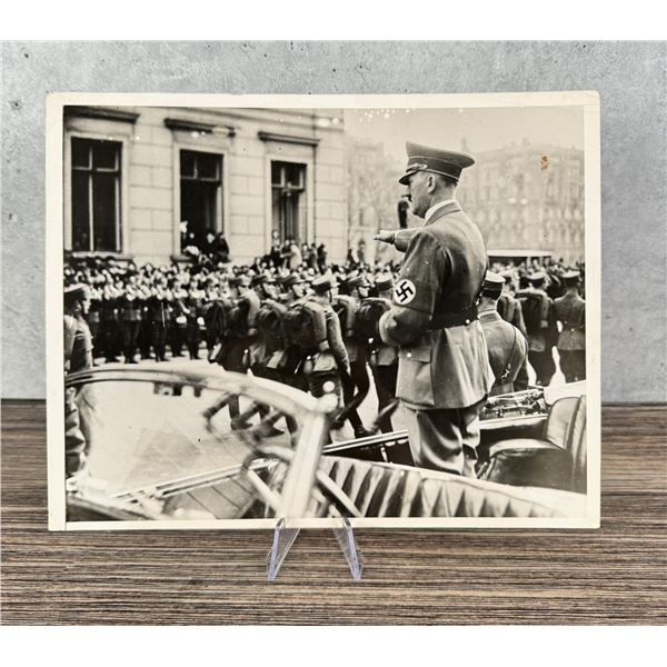 Hitler Salutes Party Parade Photo