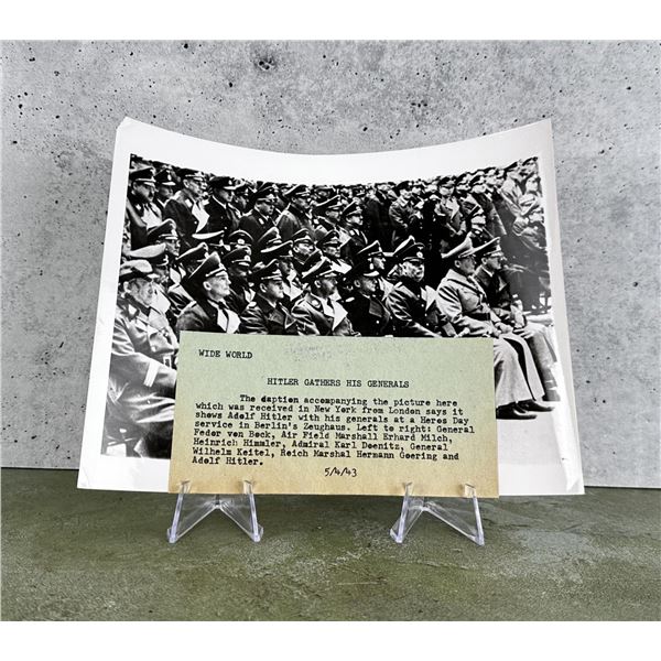 1943 Hitler & Generals At Heros Day Photo