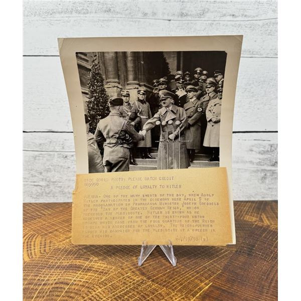 Hitler Receives Pledges Of Loyalty Photo