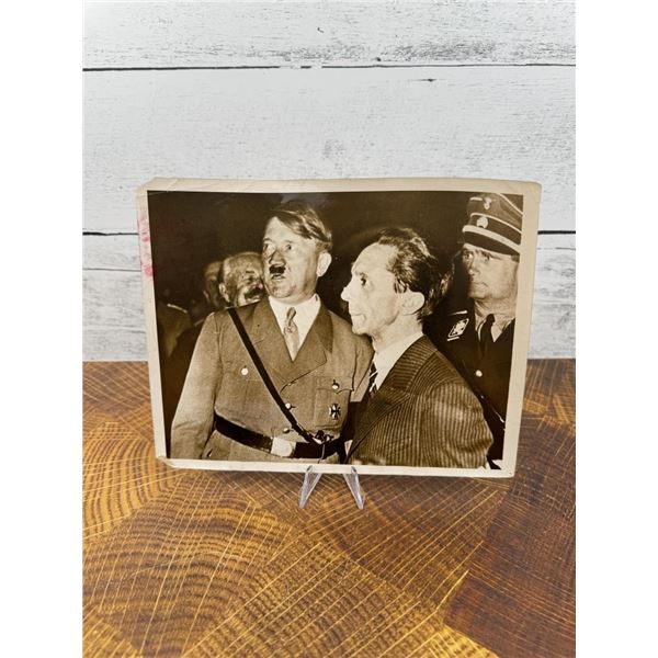1933 Adolf Hitler & Dr Goebbels Photo