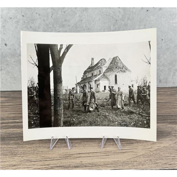 Hitler & Mussolini Touring Battle Area Photo