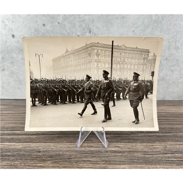 Hitler Reviewing Troops In Berlin Photo