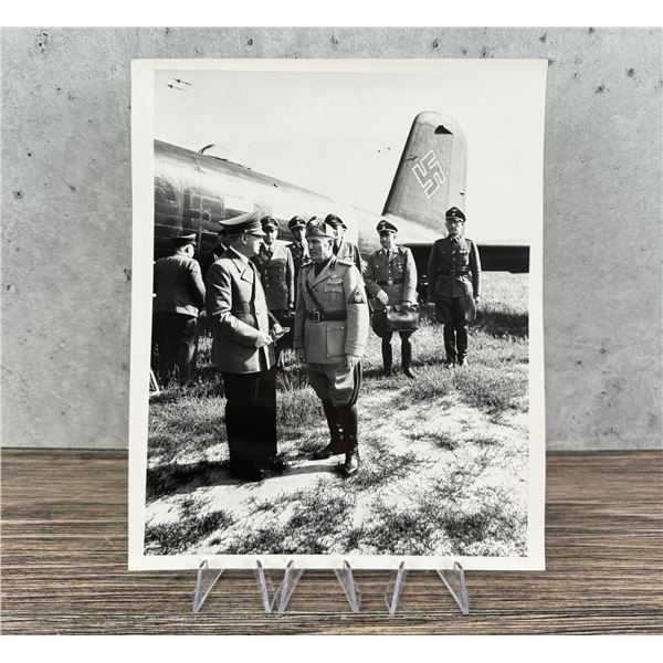 1943 Adolf Hitler and Mussolini Italy Photo