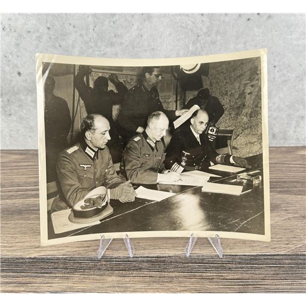 Gustaf Jodl Signs Axis Surrender Photo