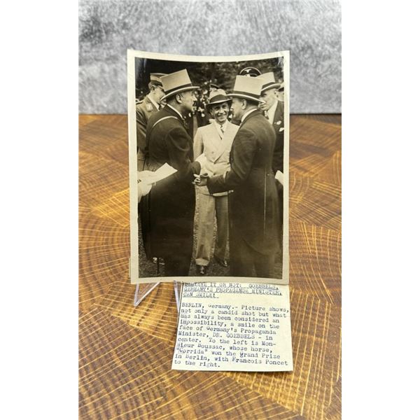 Joseph Goebbels Horse Race Photo