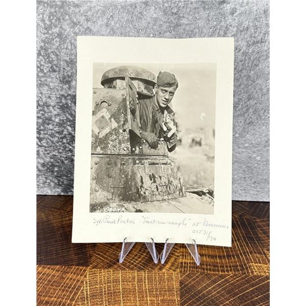 WWI WW1 US Army Paul Postal Tanker France Photo