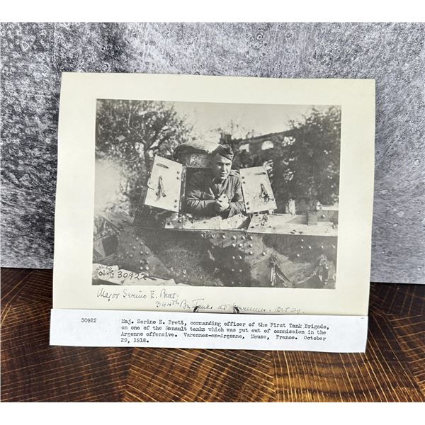 WWI WW1 US Army Serino Brett 1st Tank France Photo