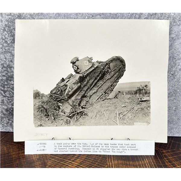 WWI WW1 US Army General Pershing Tank France Photo