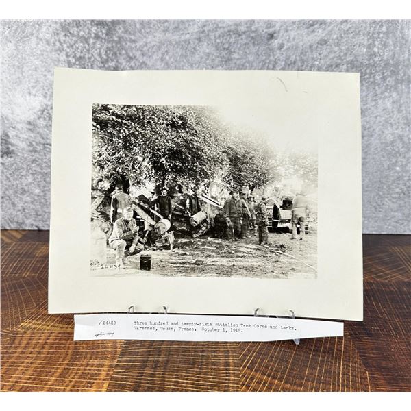 WWI WW1 US Army 326th Tank Meuse France Photo