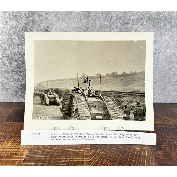 WWI WW1 US Army Tanks St. Souplet France Photo
