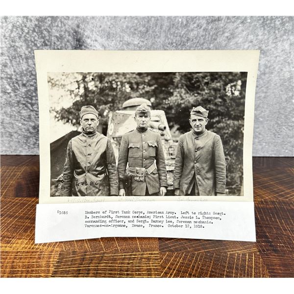 WWI WW1 US Army 1st Tank Corps France Photo