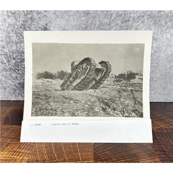 WWI WW1 US Army Tank France Photo