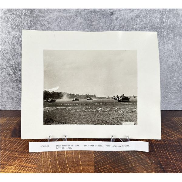 WWI WW1 US Army Tank School France Photo