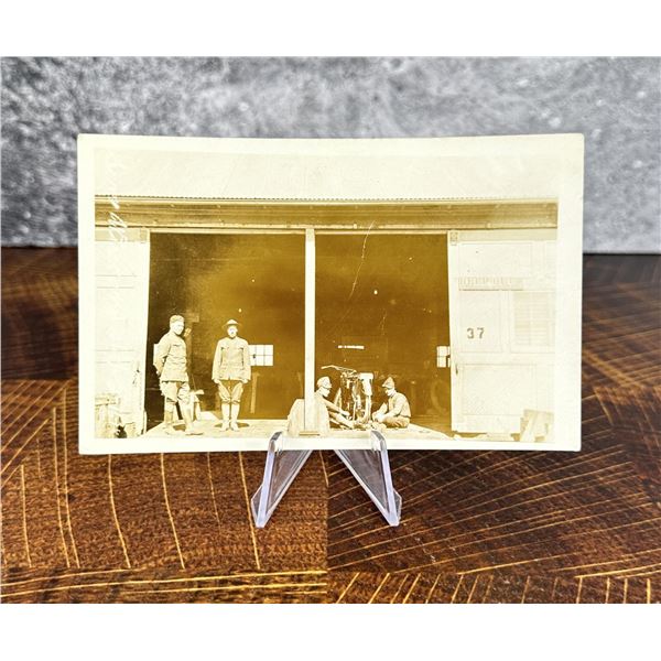 WWI WW1 US Army Motorcycle RPPC Postcard