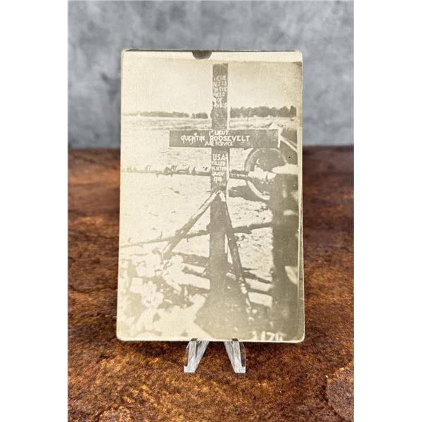 WWI WW1 Quentin Roosevelt Grave Postcard
