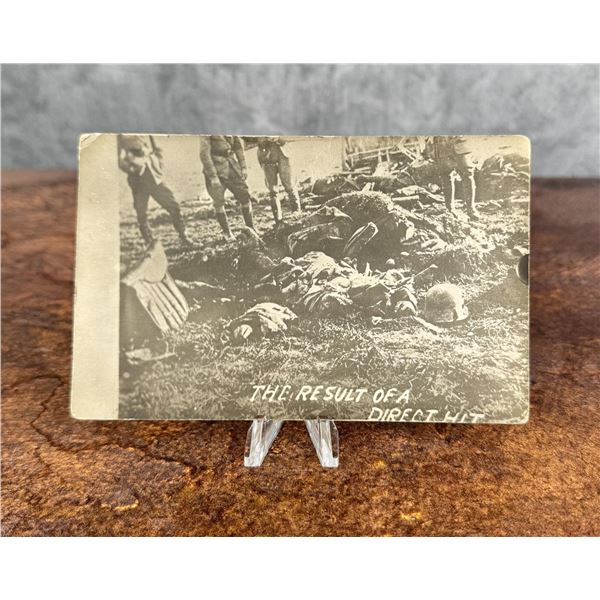 The Result of a Direct Hit Dead Soldier Postcard
