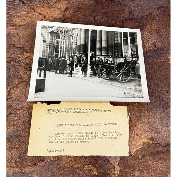 WWI WW1 King George Victory Visit Photo