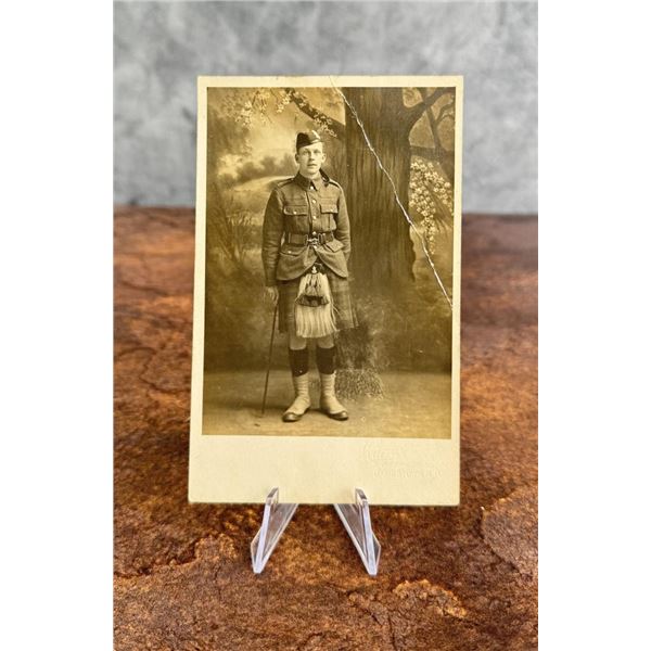 WWI WW1 Scottish Officer RPPC Postcard